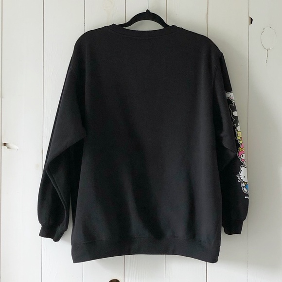 Hello Kitty and Friends Black Crew Neck Sweatshirt Size Medium - Picture 7 of 9